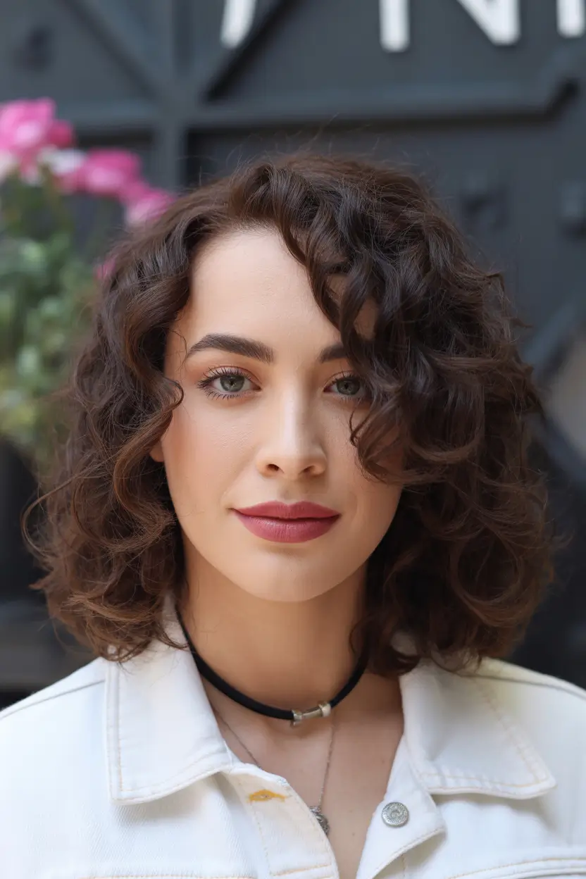 Lob haircut inspiration 2026 Modern Curly Volume