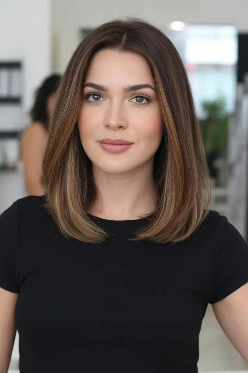 Lob haircut inspiration 2026 Classic Brunette Precision