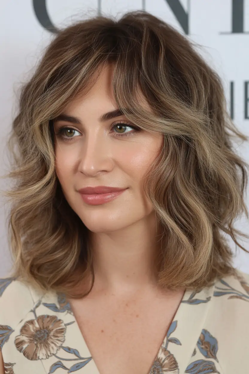 Lob haircut inspiration 2026 Soft French Shag Texture