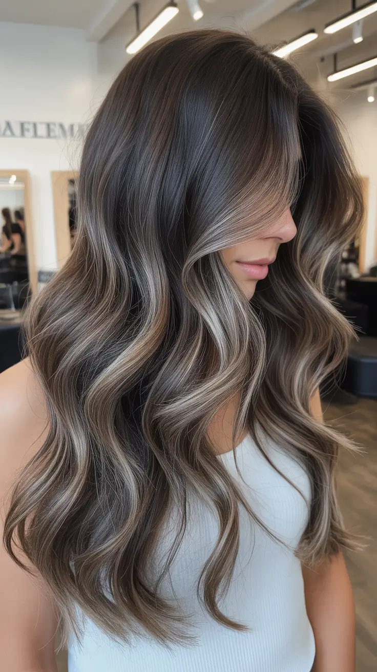 Mushroom brown hair color 2026 Soft Mushroom Brown Waves With Neutral Dimension