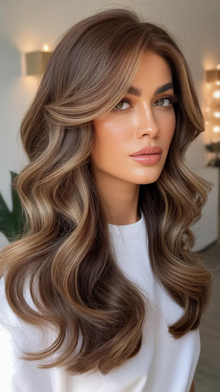 Mushroom brown hair color 2026 Classic Voluminous Mushroom Brown With Sculpted Face Frame