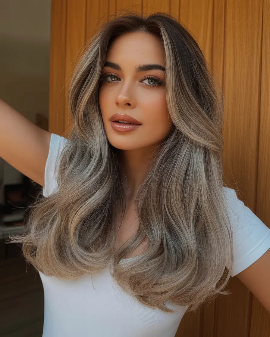 Mushroom brown hair color 2026 Soft Glow Mushroom Brown With Sunlit Neutral Highlights