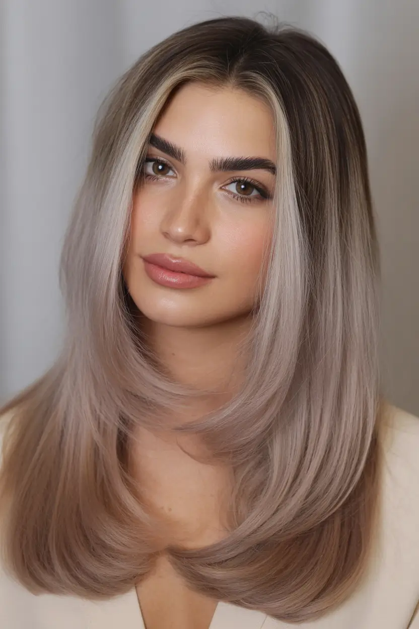 Mushroom brown hair color 2026 Muted Mushroom Brown With Soft Layered Turnouts