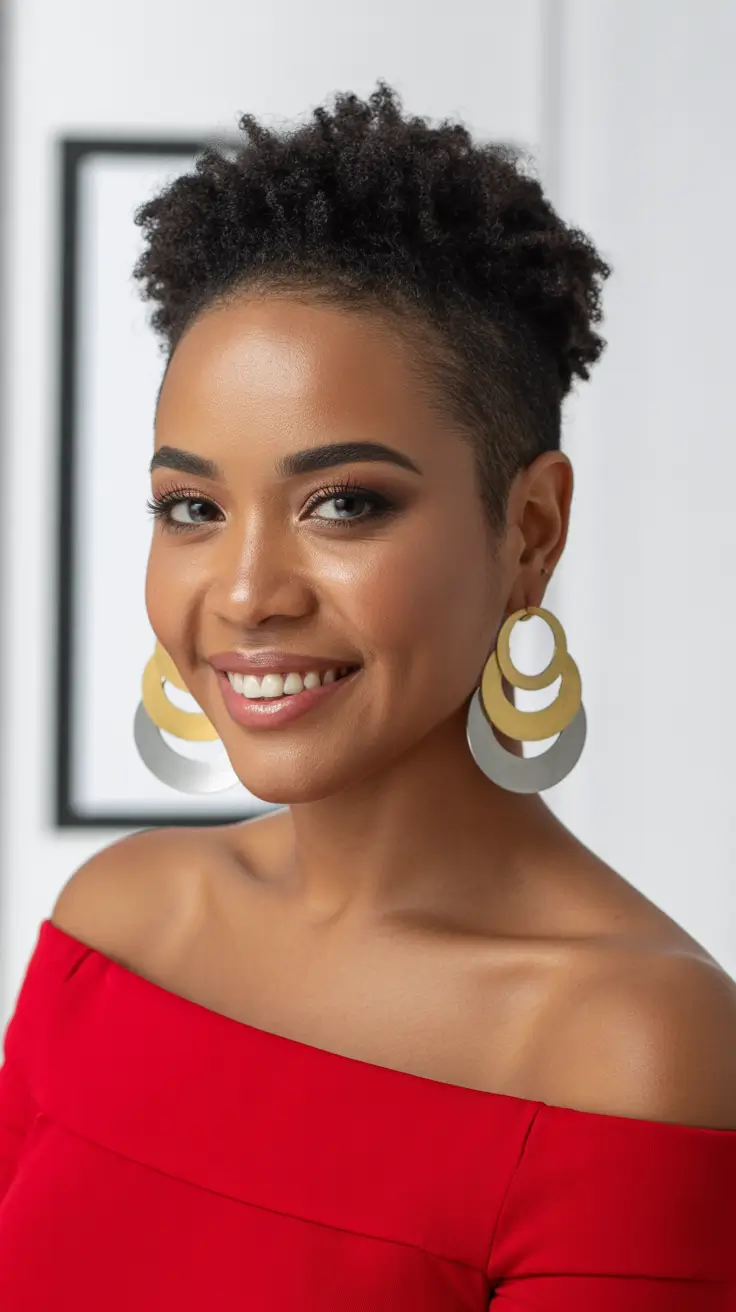 natural hairstyles for black women 2026 Tapered Coil Fade with Elevated Texture