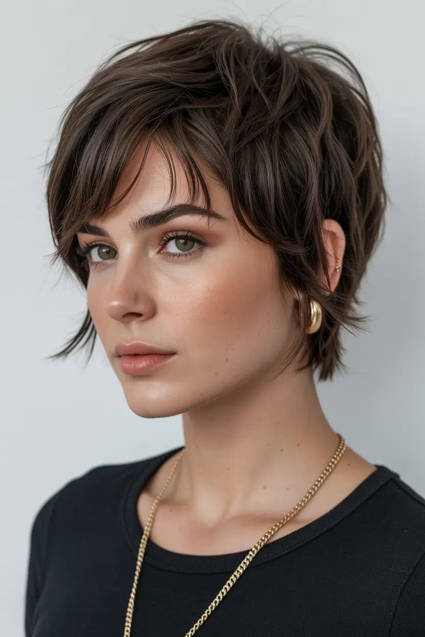 New bangs hairstyle trends 2026 Modern Pixie With Soft Highlighted Fringe