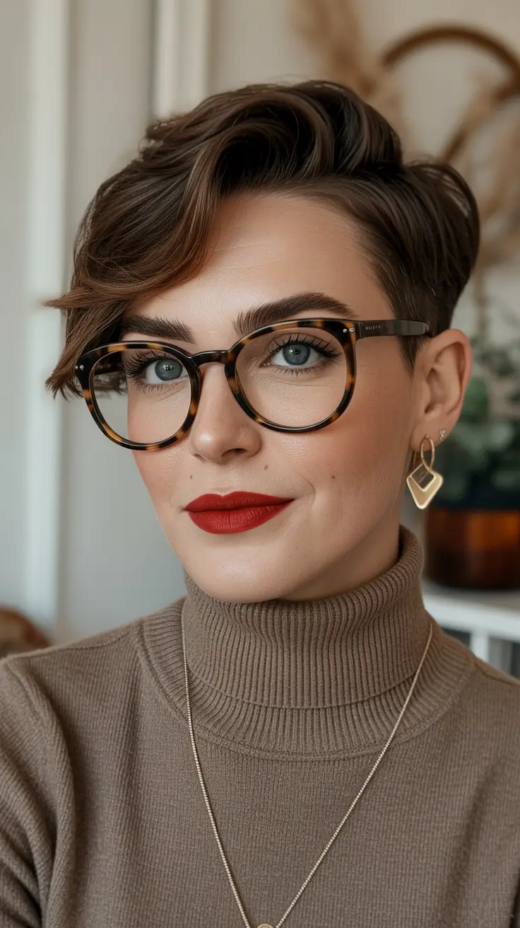 New pixie cut trends 2026—Soft Wavy Pixie with Vintage Contour