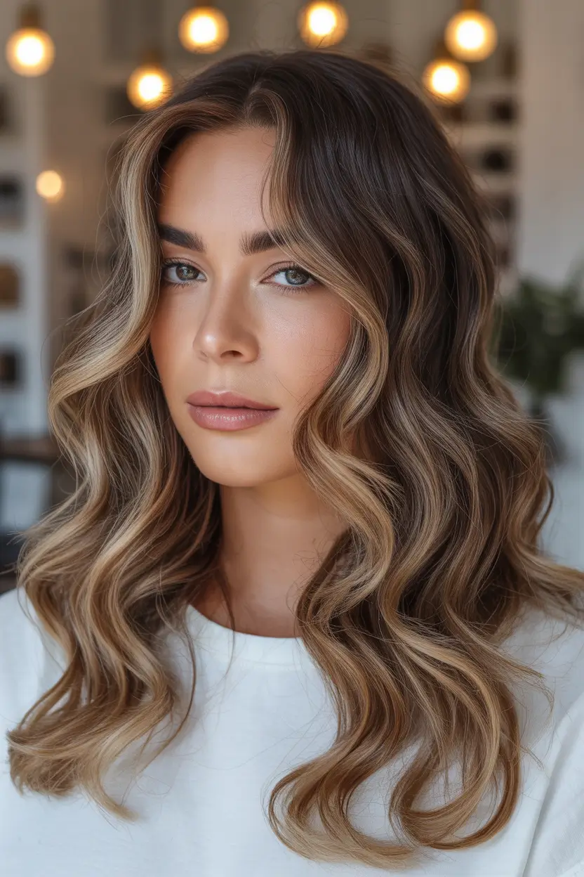 New Wavy Hair Trends 2026 Luminous Medium Waves With Soft Golden Edges
