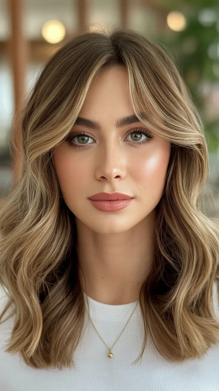 New Wavy Hair Trends 2026 Soft Mid-Length Waves With Sunlit Dimension