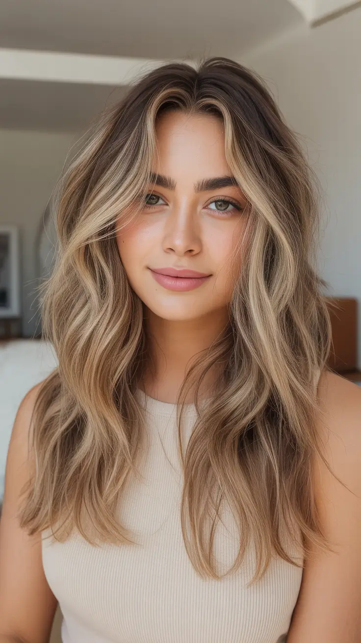 New Wavy Hair Trends 2026 Sunlit Long Waves With Softened Highlights