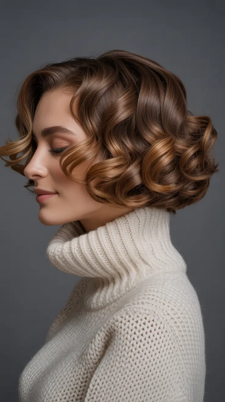 Women Vintage Luxe Pin-Curl Bob