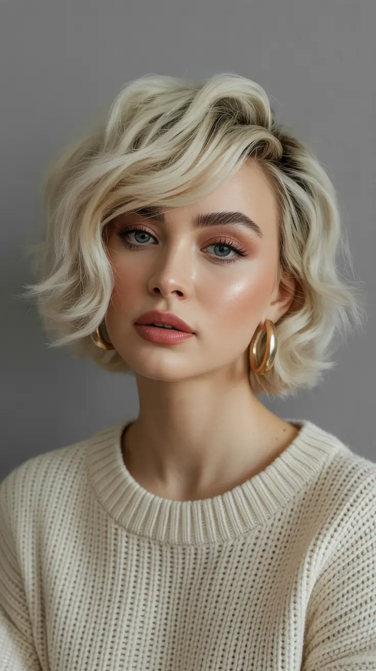 Women Ivory Soft Wave Bob