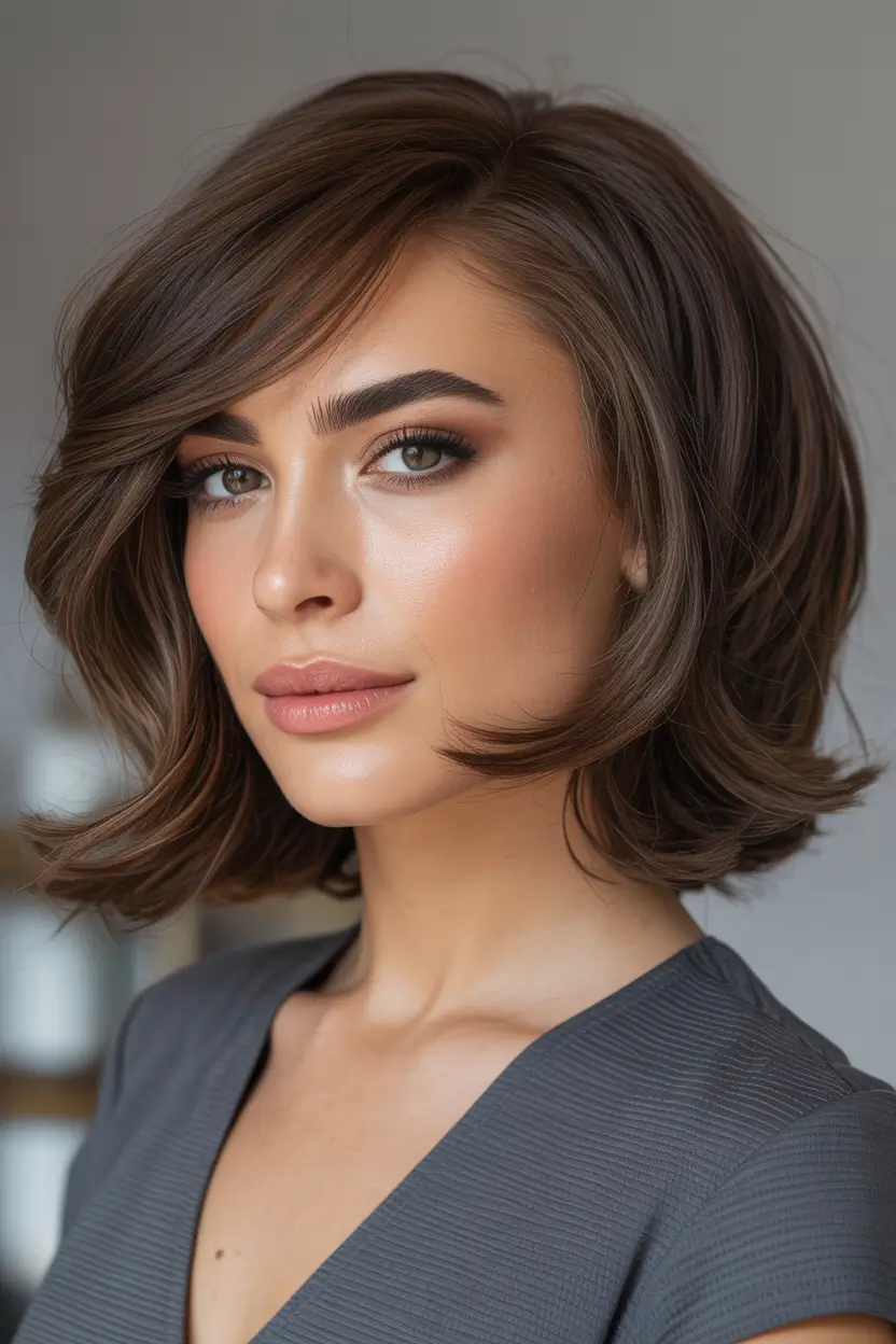 Side-part hairstyle trends 2026 – Side-Swept Bob