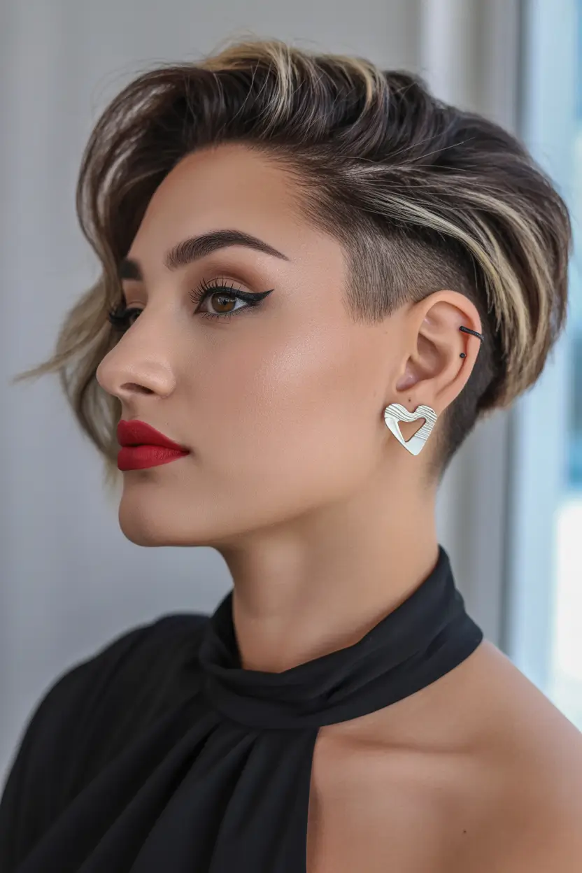 Side-part hairstyle trends 2026 – Undercut Sweep
