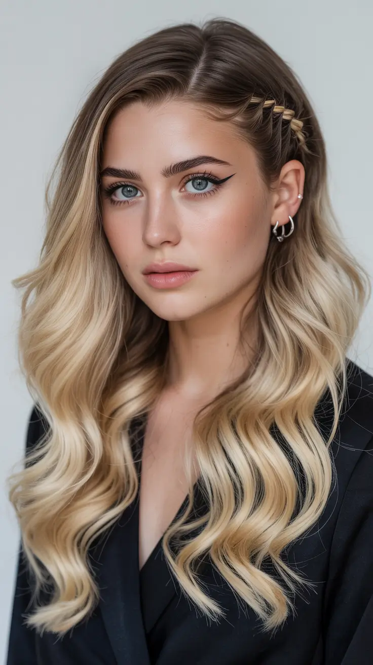 Side-part hairstyle trends 2026 – Soft Waves with Twist