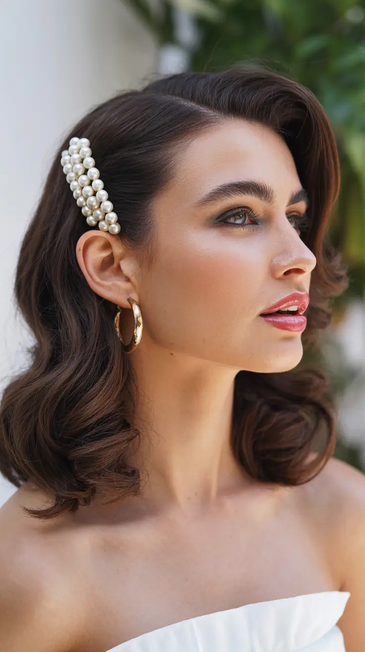 Side-part hairstyle trends 2026 – Pearl Accent Waves