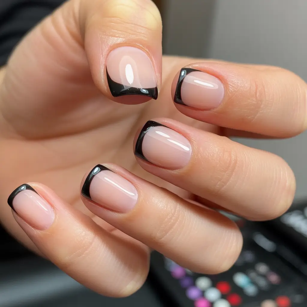 trendy square nails 2026 Short Square French Nails