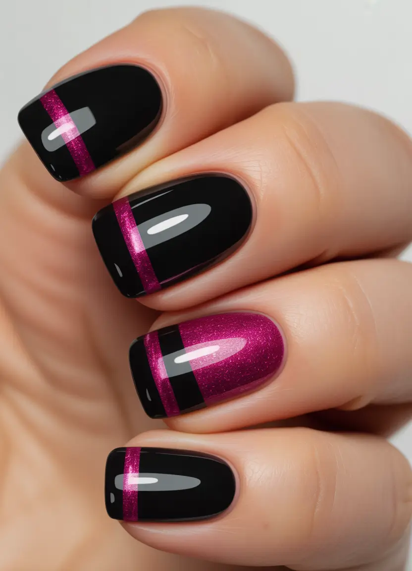 trendy square nails 2026 Modern French Tip Square Nails