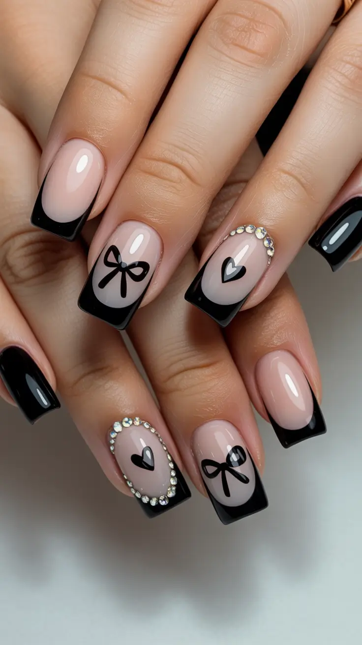 trendy square nails 2026 Cute French Square Nails