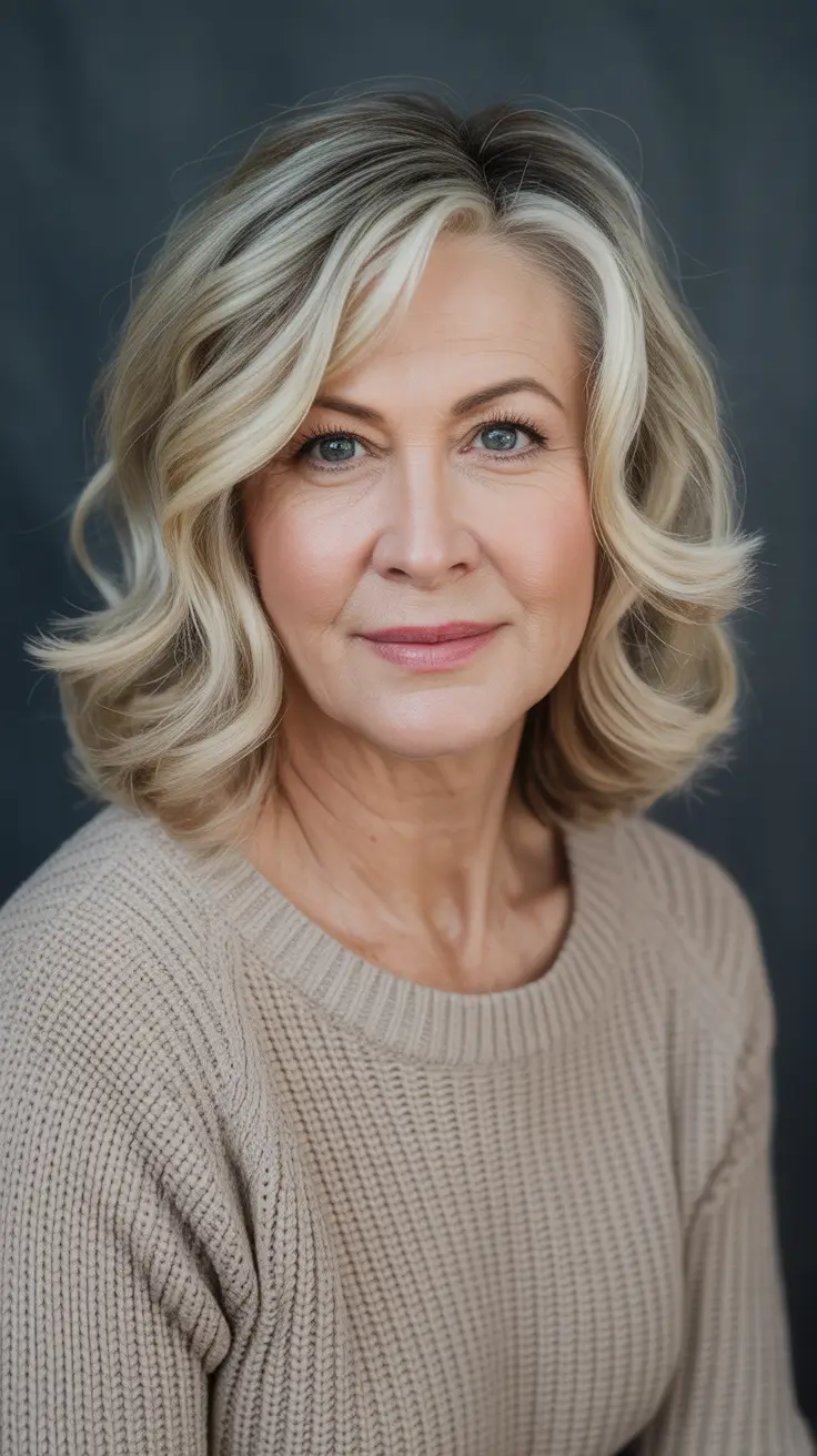 Youthful haircuts for women over 60 2026 Soft Blonde Curls with a Youthful Bounce
