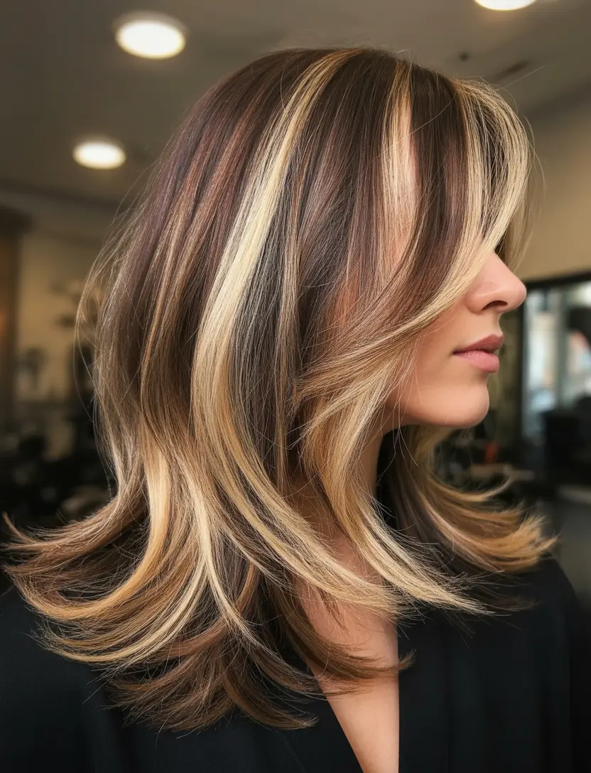 Youthful hairstyles for women over 40 2026 Luminous Layered Blend