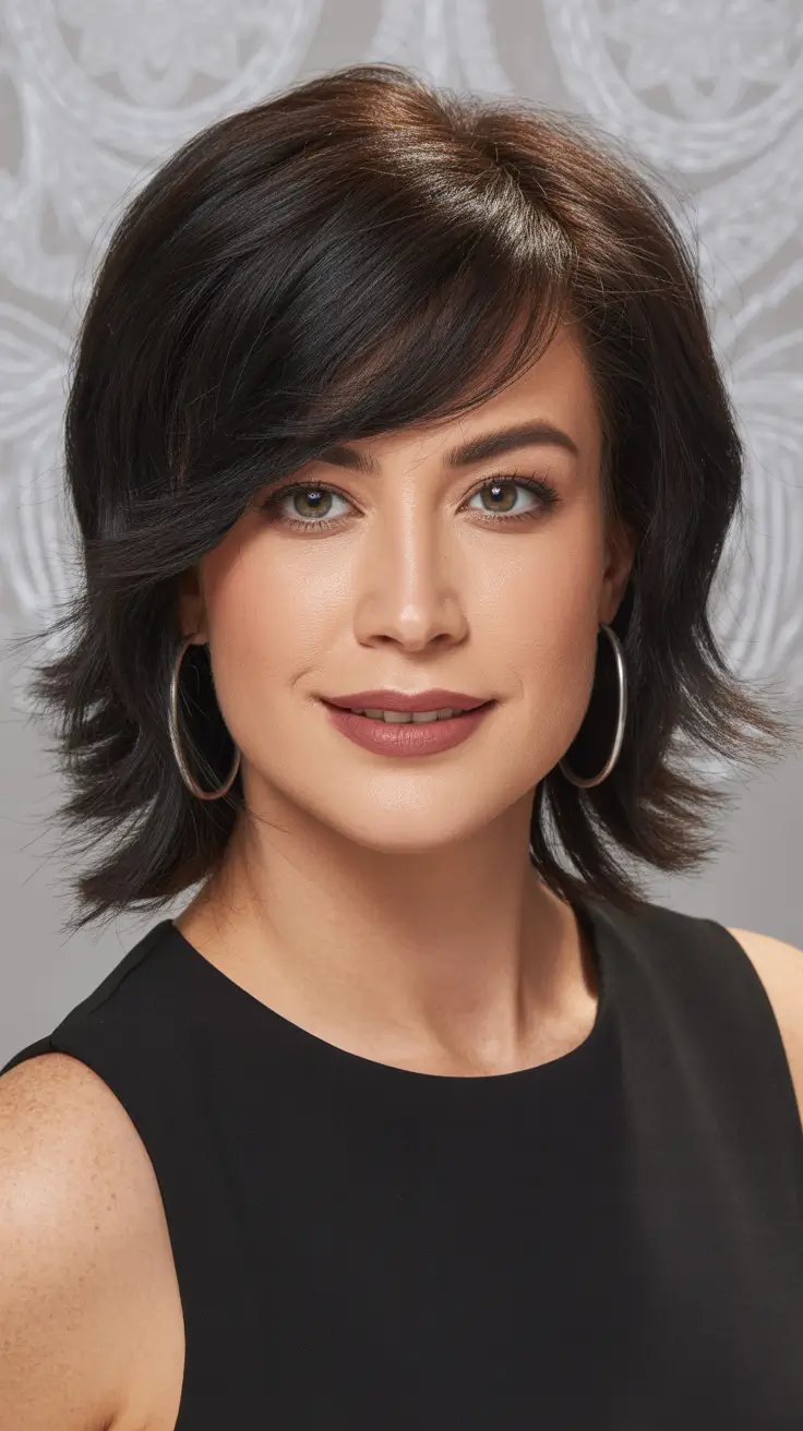 Youthful hairstyles for women over 40 2026 Edgy Chic Shag