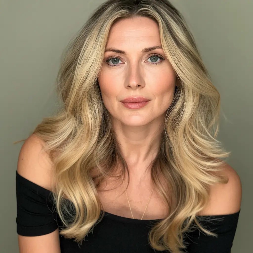 Youthful hairstyles for women over 40 2026 Voluminous Long Waves