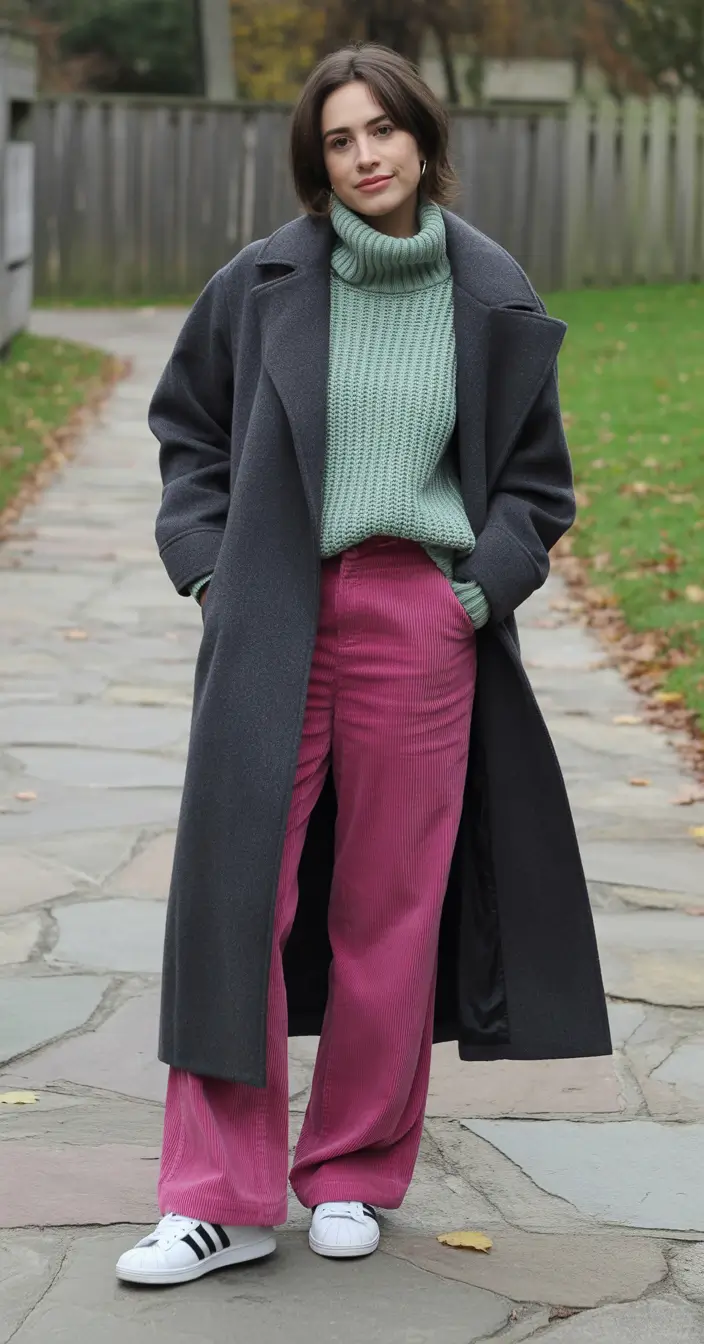 best warm spring outfits 2026 Corduroy Knit Outfit