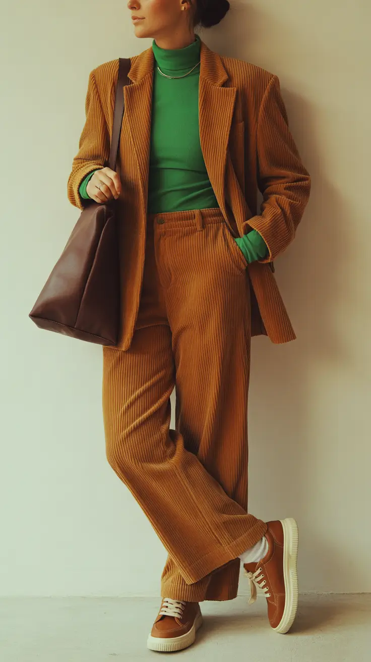 Classy spring fashion outfits 2026 Modern Corduroy with Retro Calm