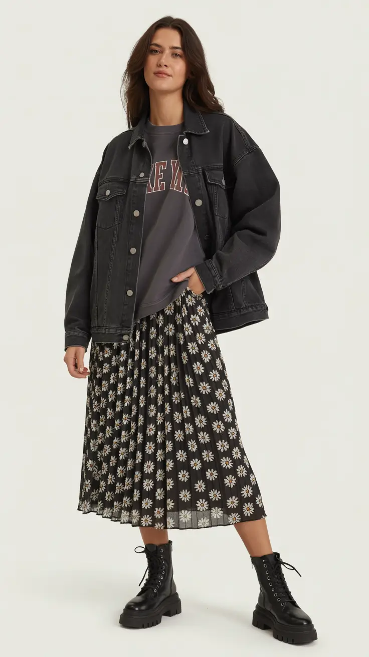 comfy spring mom outfits 2026 casual skirt