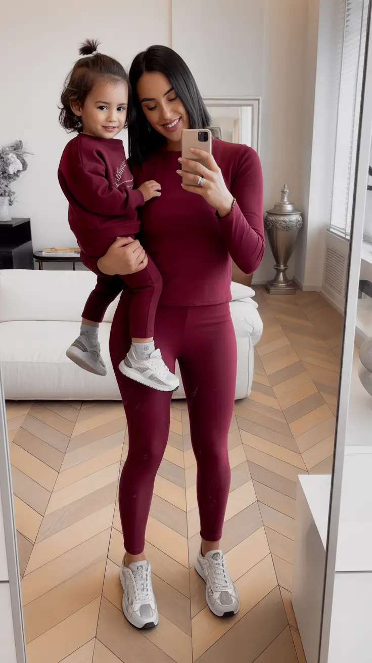 comfy spring mom outfits 2026 matching leggings set