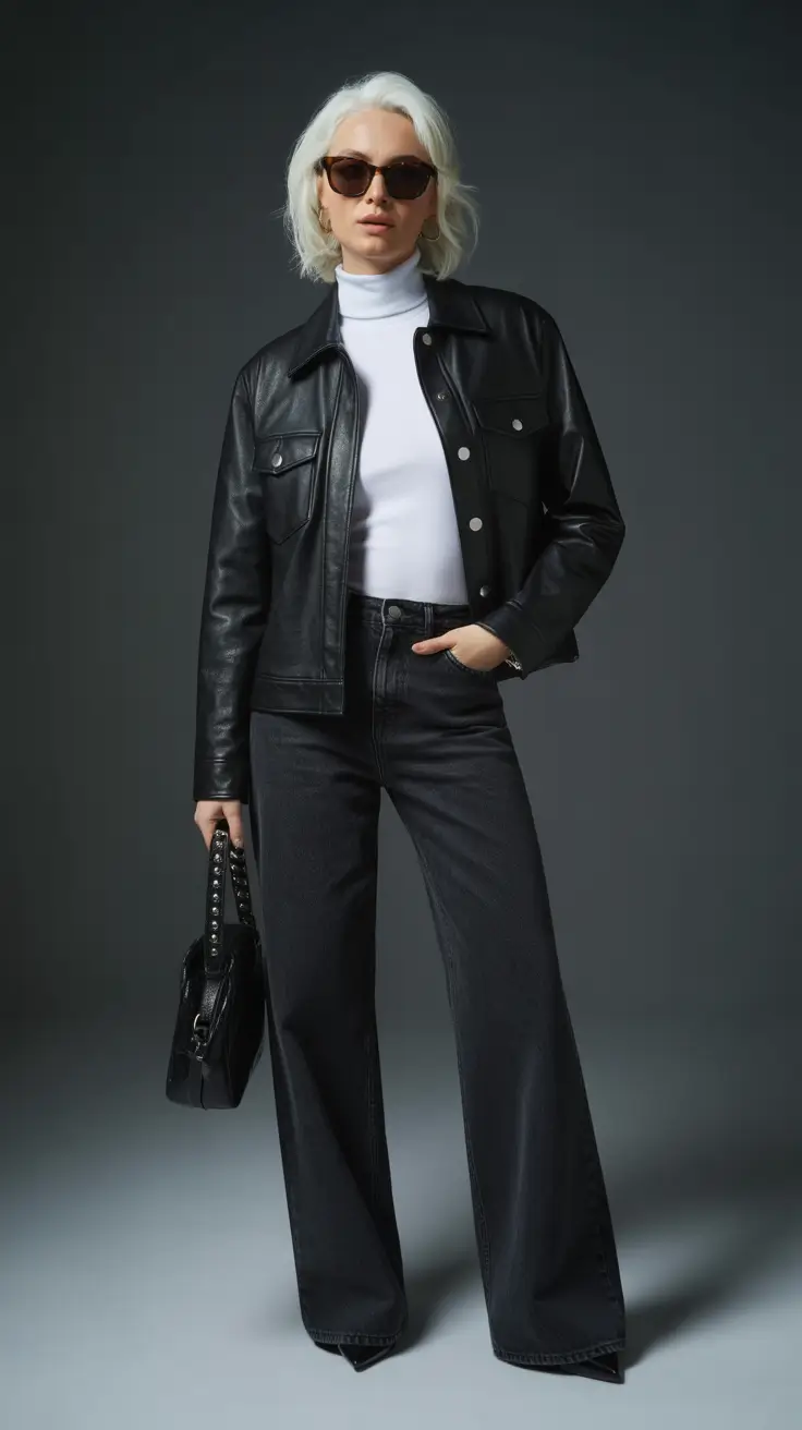 Cute chic spring outfits 2026 Monochrome Cool with Urban Attitude