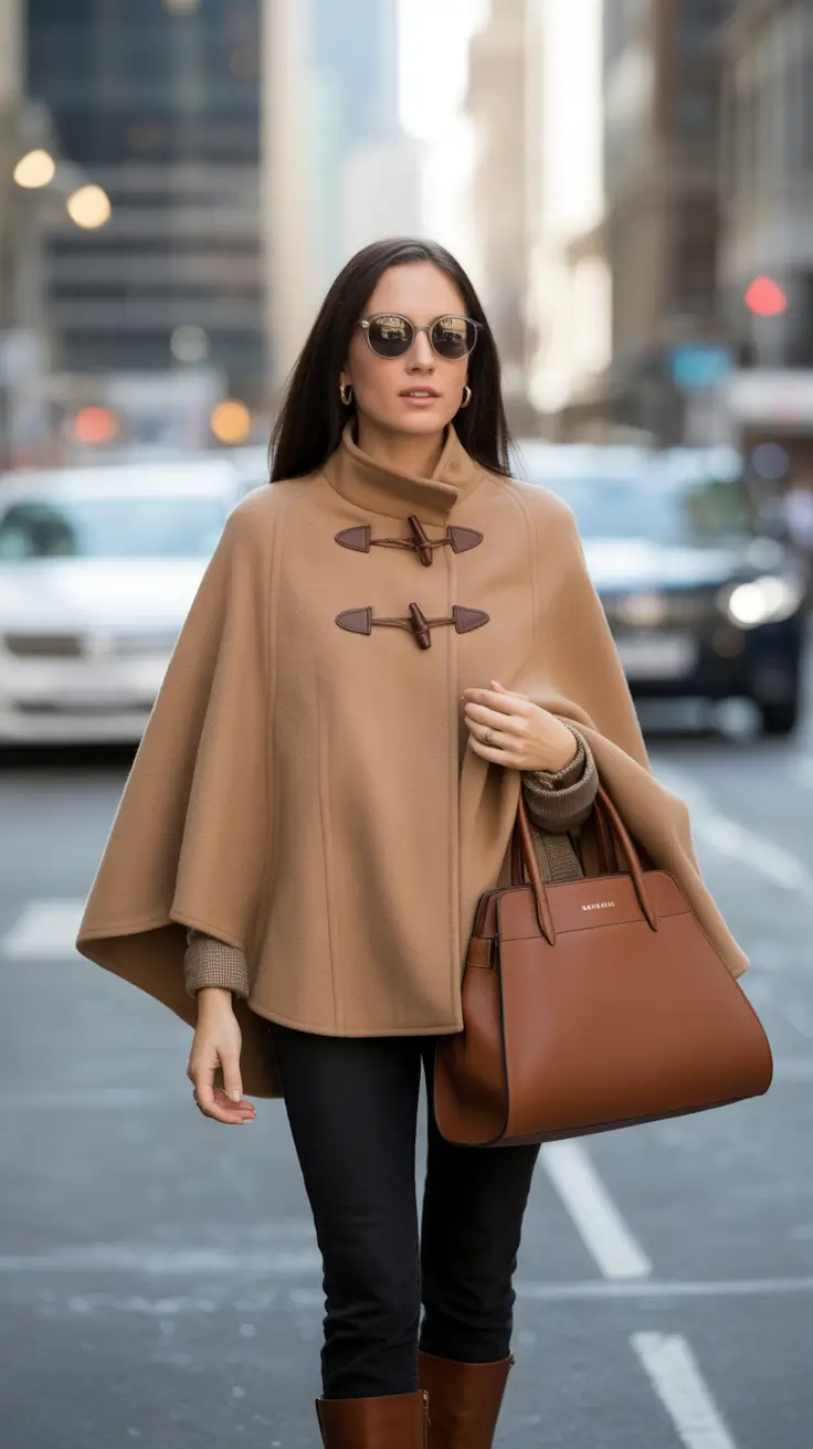 Cute chic spring outfits 2026 Modern Cape Silhouettes in City Neutrals