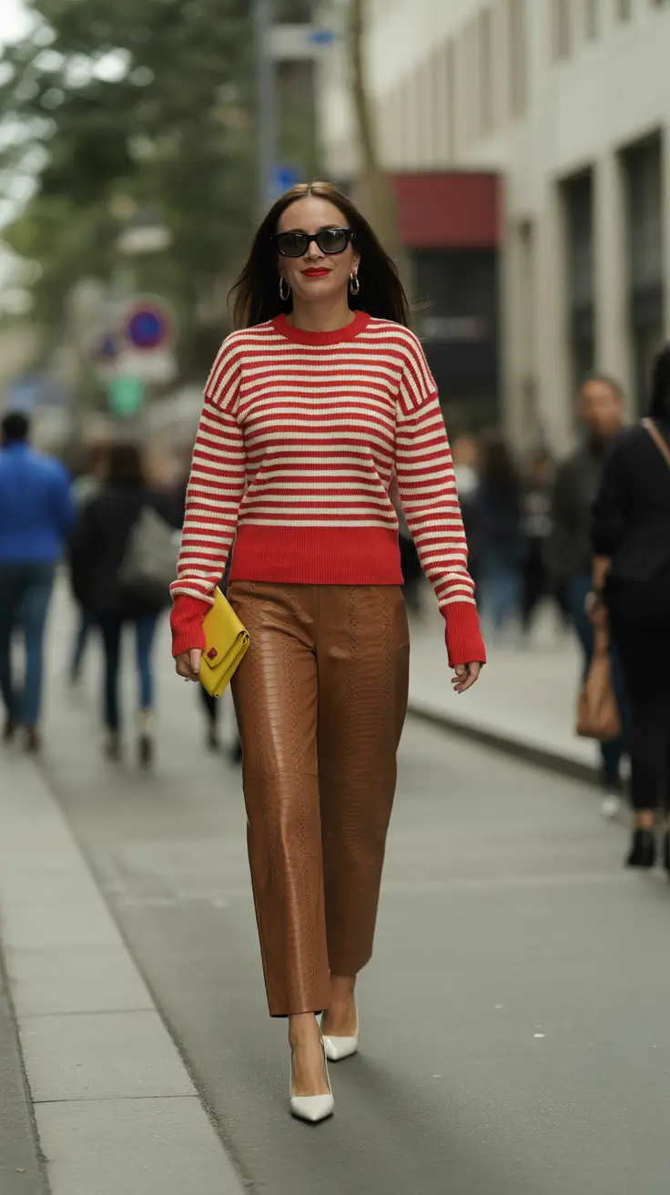 Cute chic spring outfits 2026 Stripes as a Symbol of French Ease