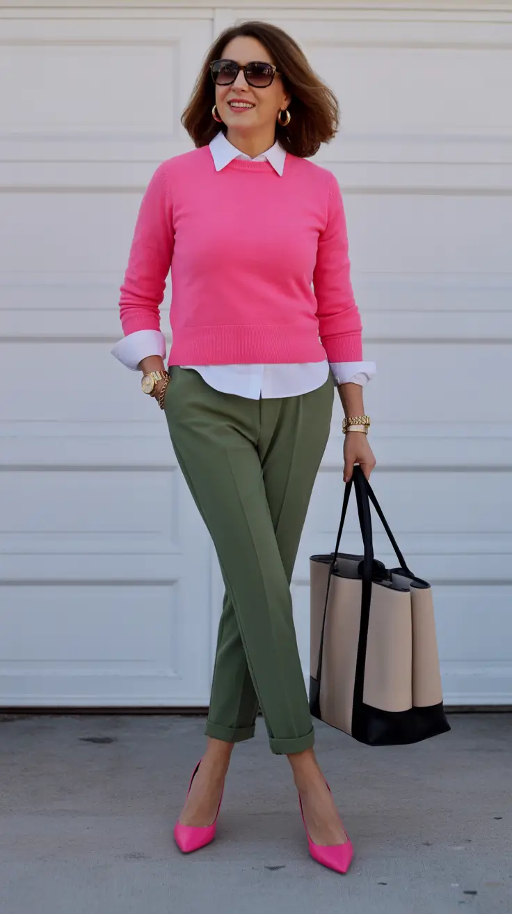 Essential spring dressing over 50 2026 Color Block Outfit