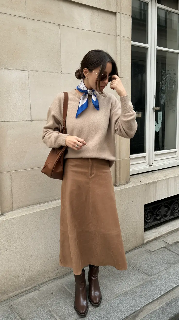 essential spring skirt outfits 2026 Soft Neutrals and a Midi Skirt That Moves With You