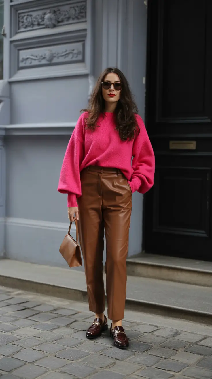 spring outfits trends women Bright Knitwear with Modern Casual Balance