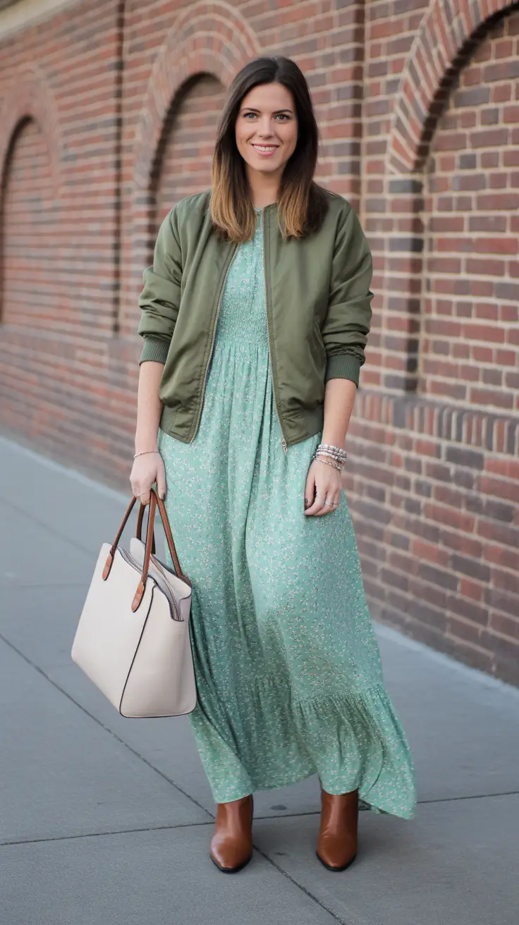 Gorgeous spring vacation outfits 2026 Mint Florals With Practical Layers