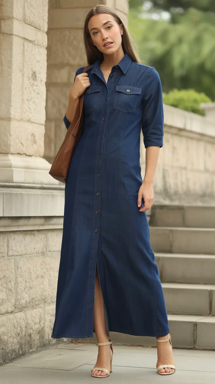 Gorgeous spring vacation outfits 2026 Denim Dresses That Travel Well