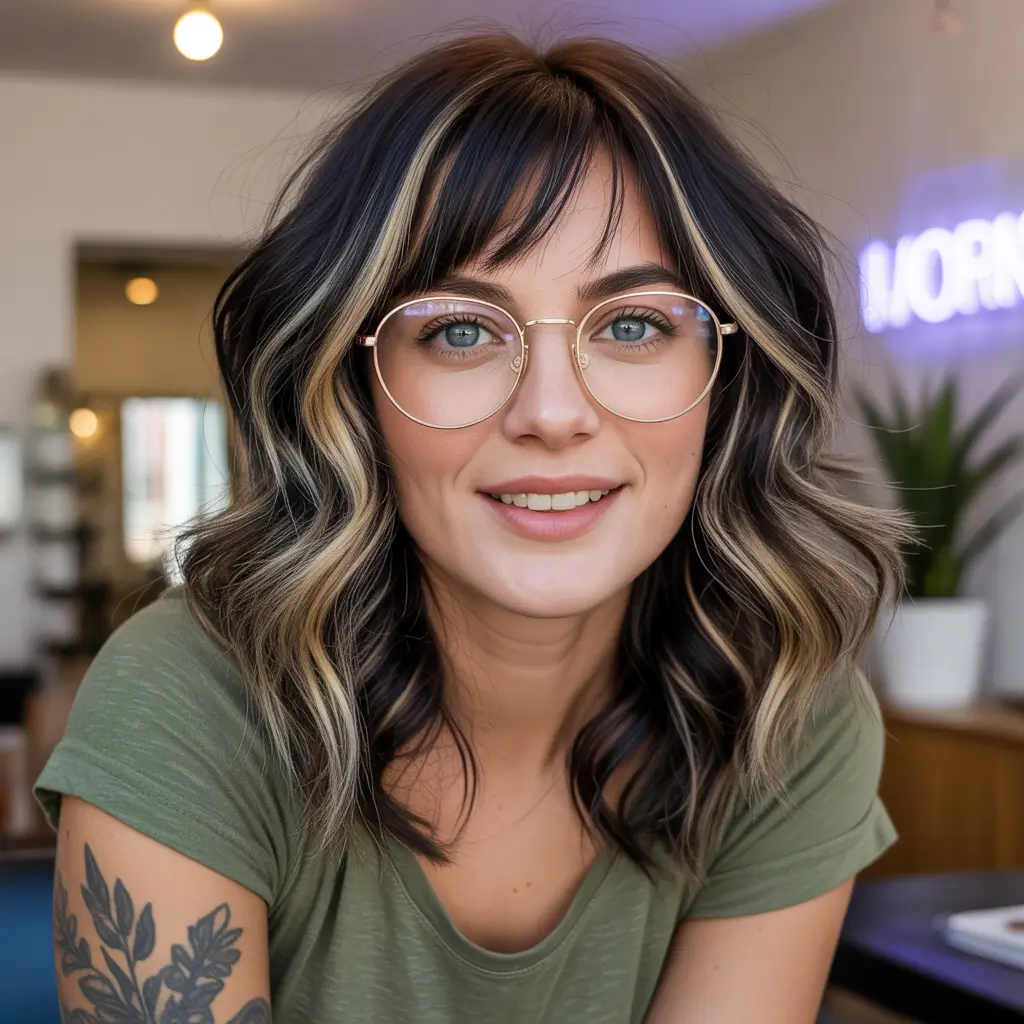 Hair Color Ideas February 2026 Brunette with Blonde Highlights