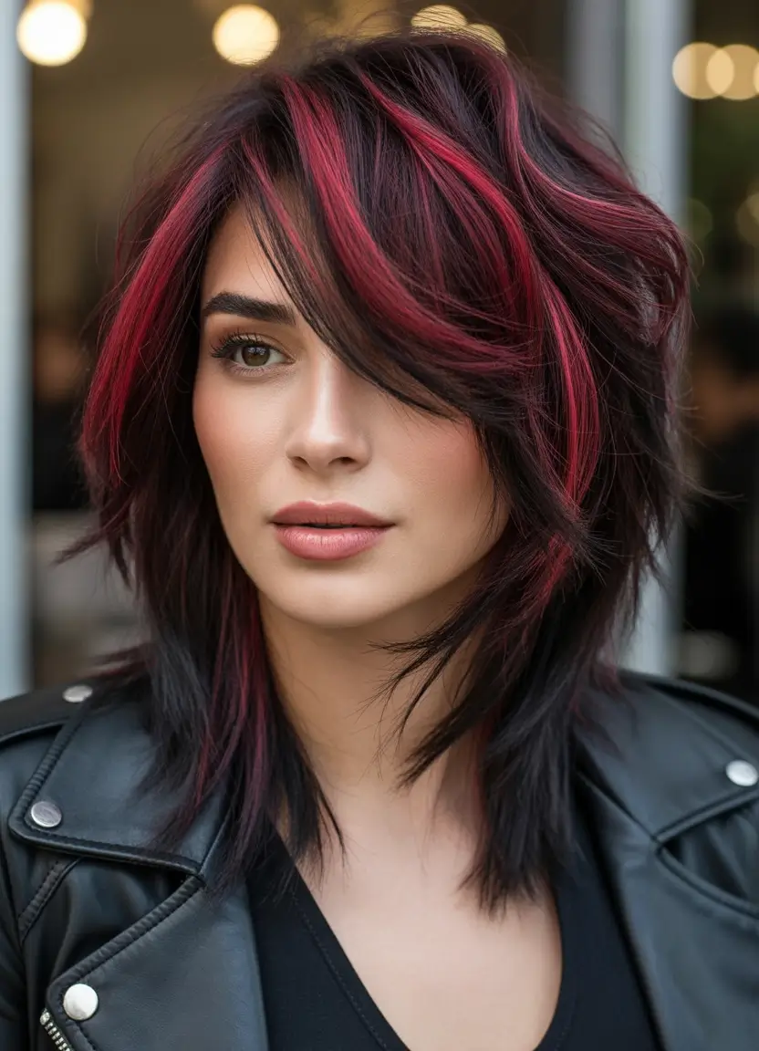 Hair Color Ideas February 2026 Deep Wine Red