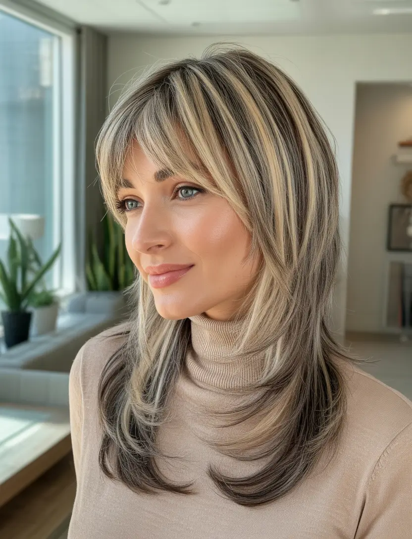 Hair Color Ideas February 2026 Layered Ash Blonde