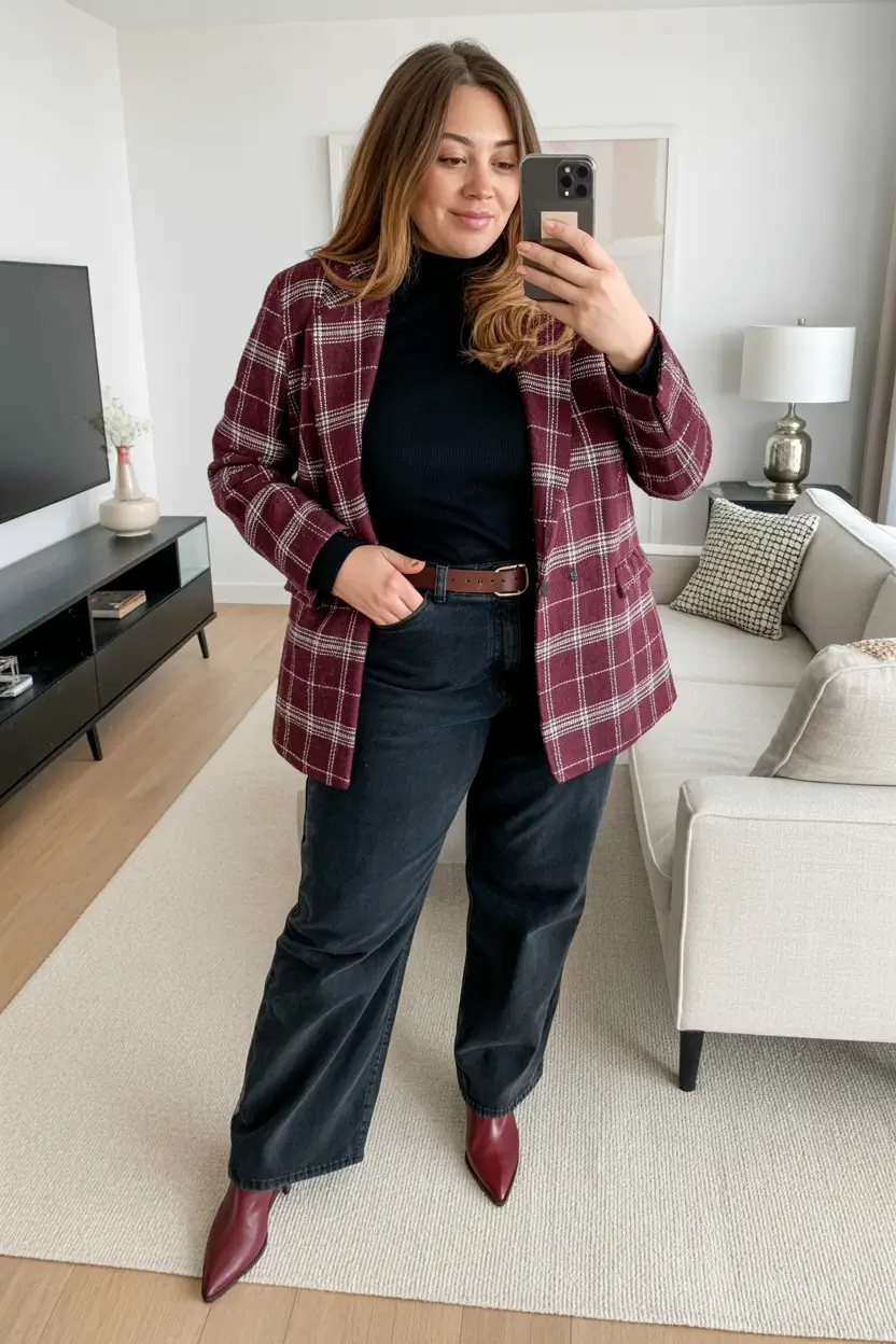Must-have midsize spring outfits 2026 Casual Plaids With Everyday Confidence