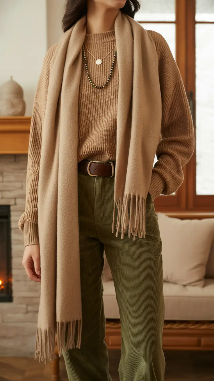old money spring outfits aesthetic Soft Layers and Warm Earth Tones