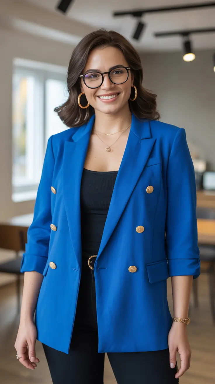Spring blazer outfits Bright Blue as Modern Authority