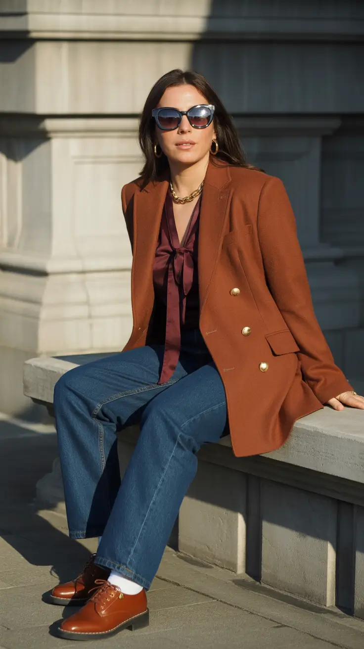 Spring blazer outfits Warm Brown as Everyday Elegance