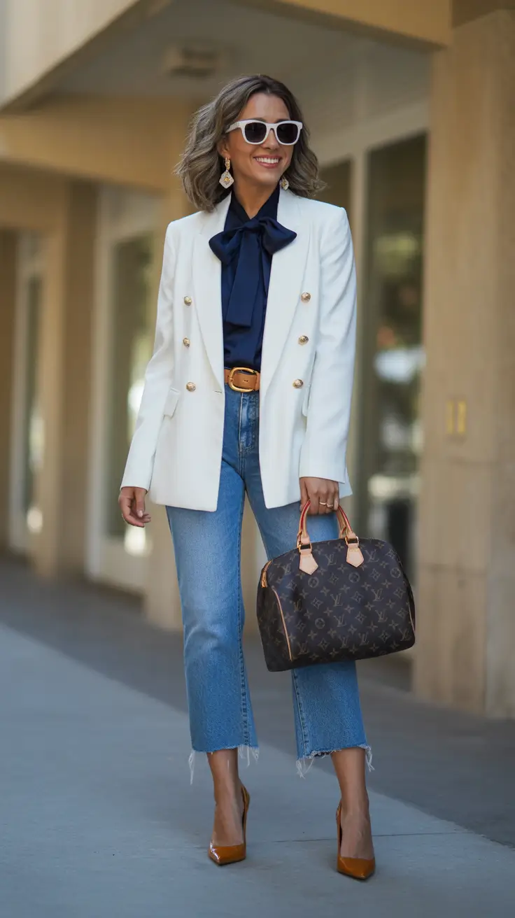 Spring blazer outfits White Blazer Everyday Luxury