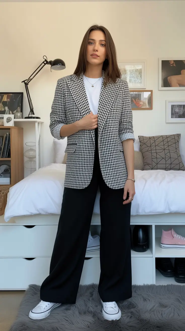 Spring blazer outfits Pattern Play Without the Noise