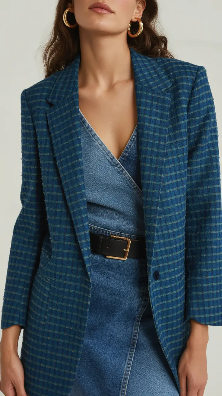 Spring blazer outfits Denim Layers and Modern Proportions