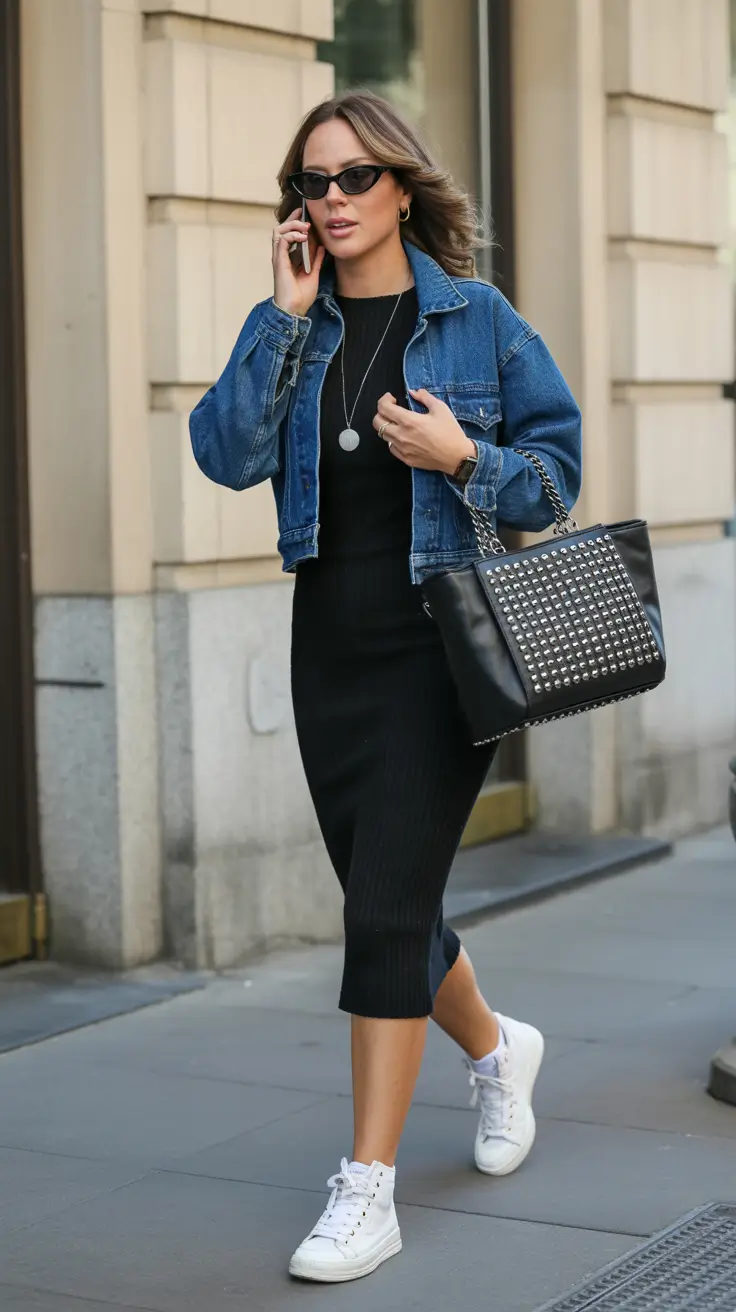 must-have spring capsule wardrobe 2026 Urban Denim With Sporty Energy