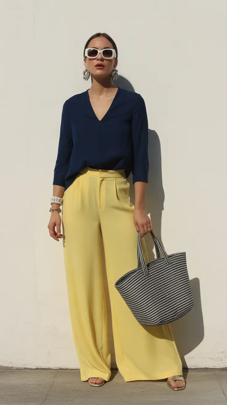 spring going out outfits day Denim and Metallic